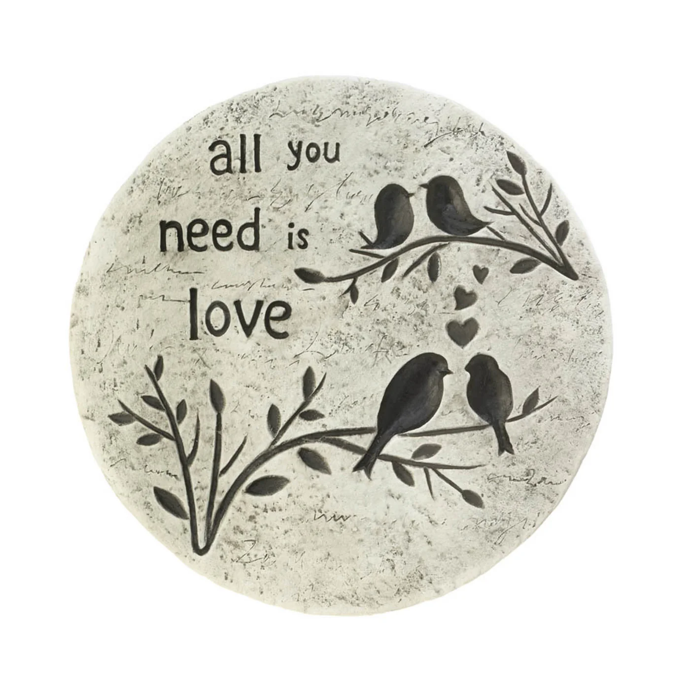 2 All You Need Is Love Garden Stones