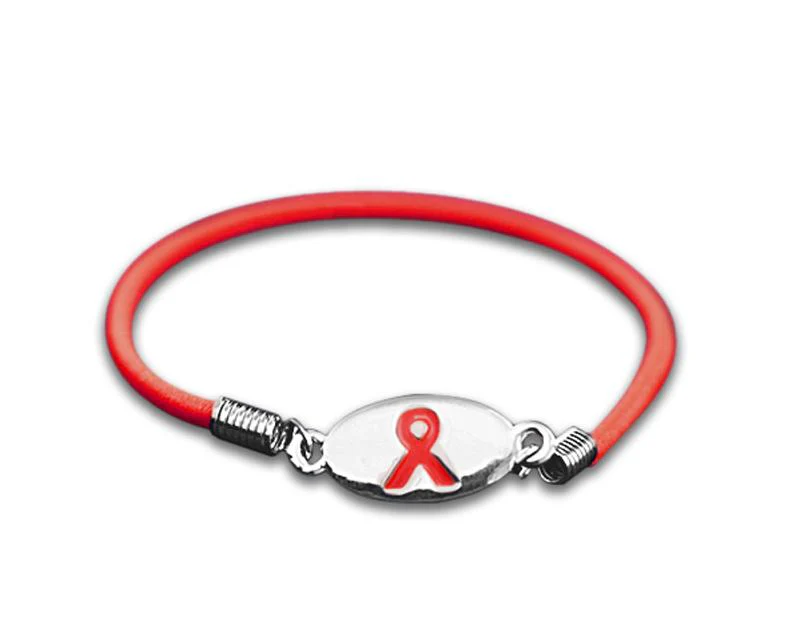 Red Ribbon Stretch Bracelet for Causes