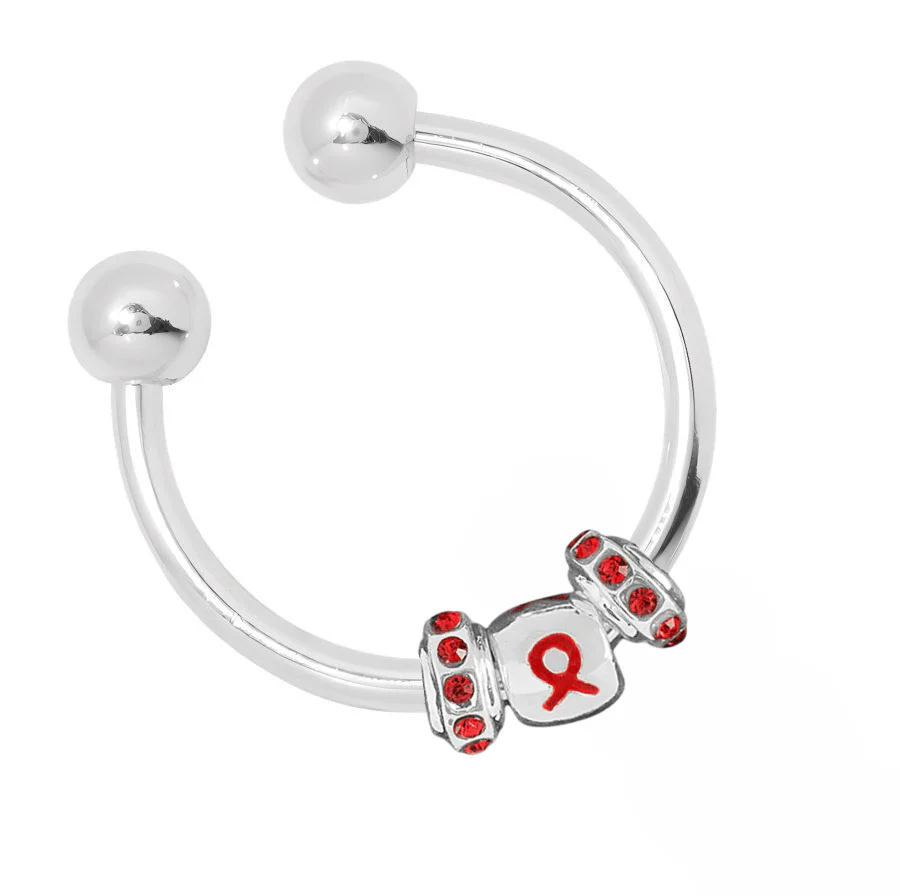 Red Ribbon Key Chain